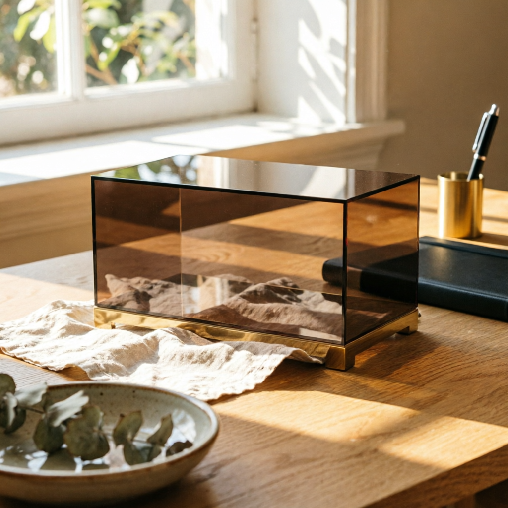 Display Case Acrylic - Acrylic Display Box Transparent Brown Acrylic