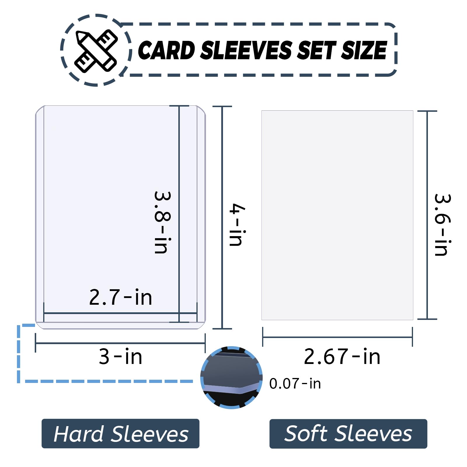 100-300pcs Card Sleeves Hard S - Card Penny Sleeve avis et prix