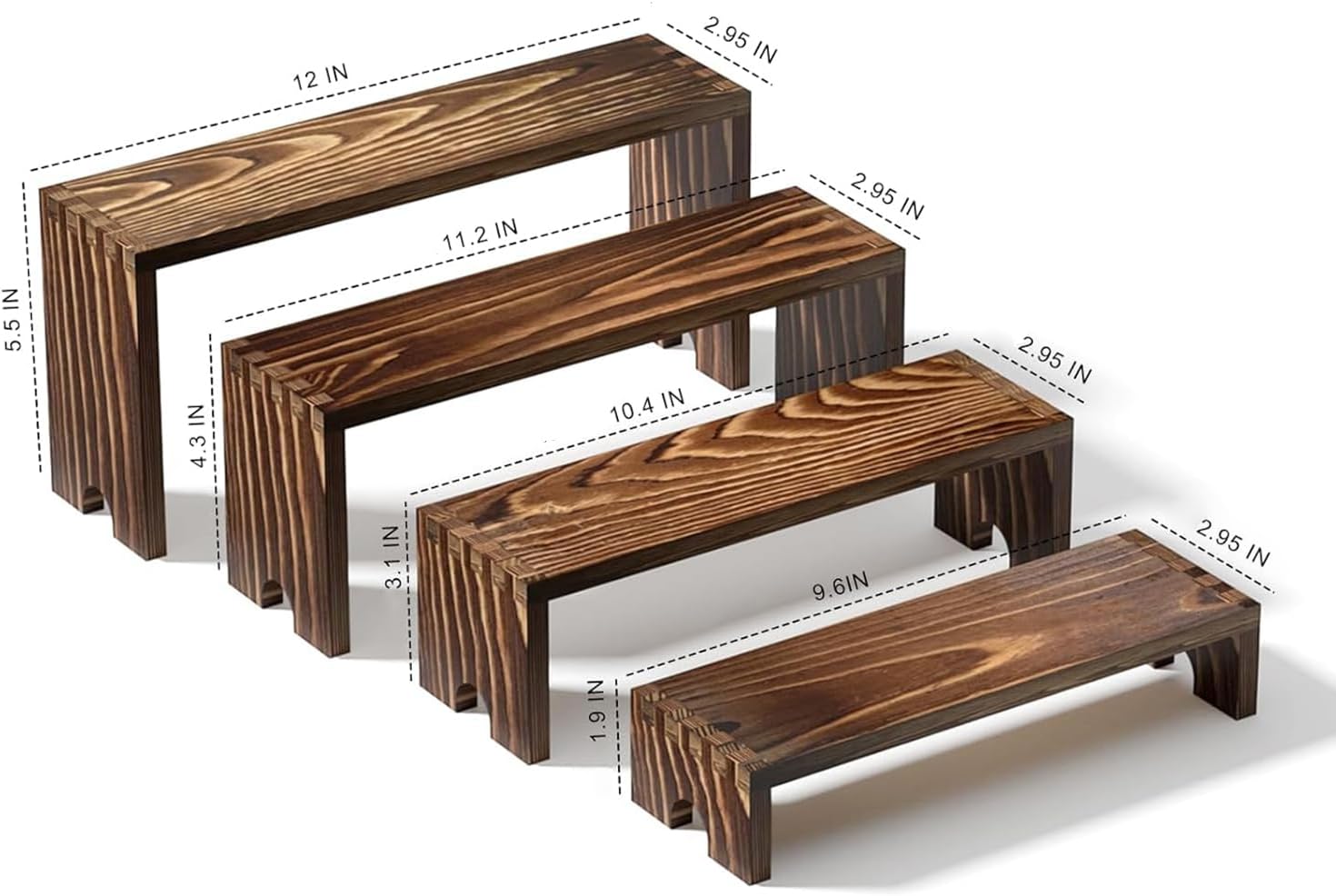 2 Tier Wooden Cupcake Stand Se - Display Risers Set avis et prix