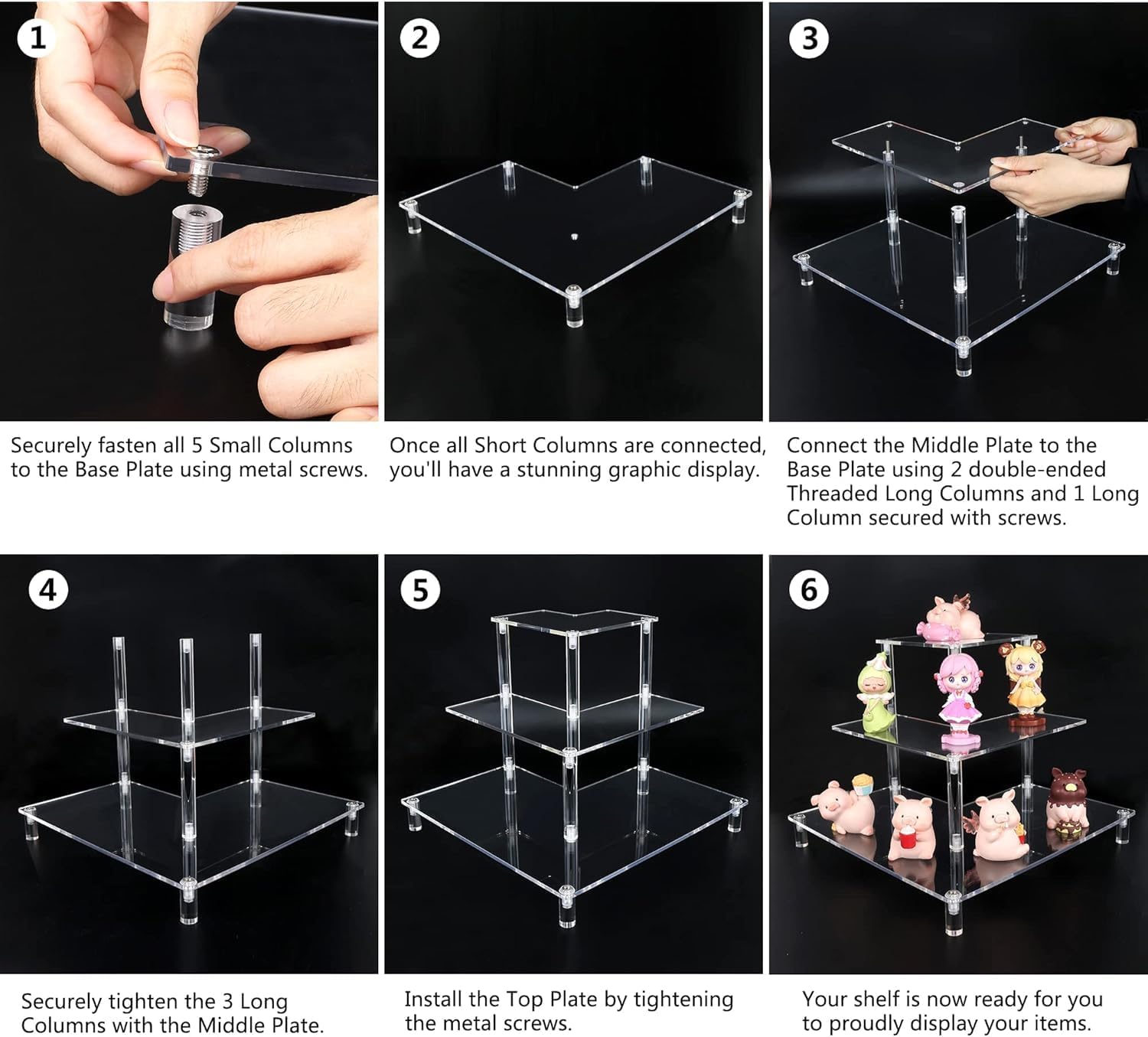 3 Tier Acrylic Display Riser,  - Pop Display Shelf avis et prix