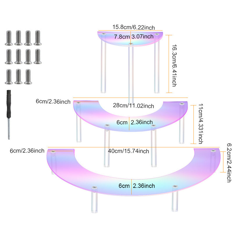 1 set 3 Tier Acrylic Display R - Display Risers Set avis et prix