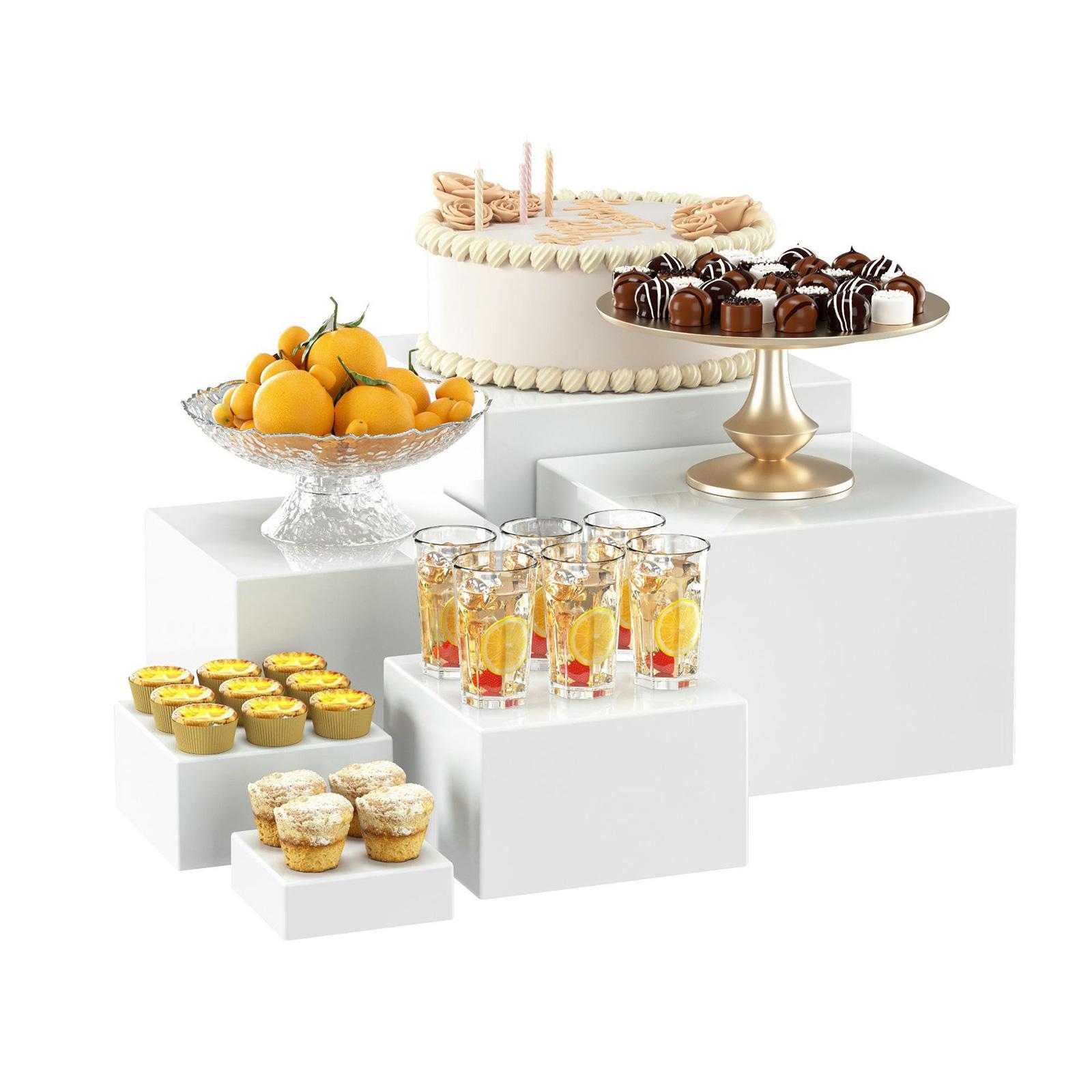 6x Acrylic Buffet Riser Desser - Display Risers Set avis et prix
