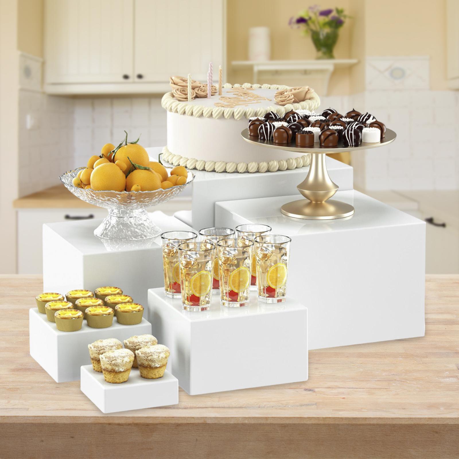 6x Acrylic Buffet Riser Desser - Display Risers Set avis et prix