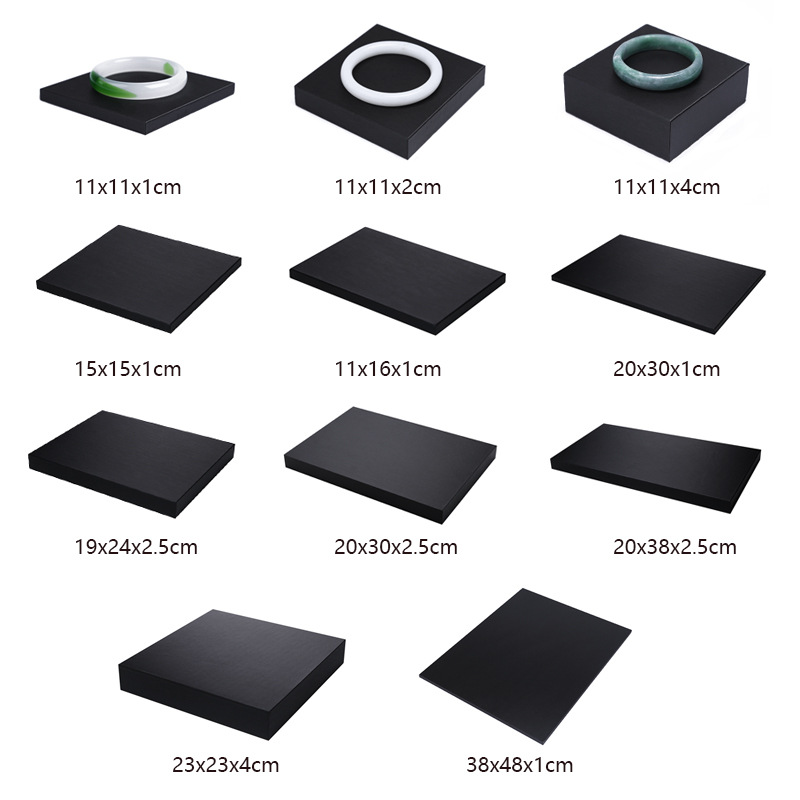 Black PU Leather Jewelry Displ - Display Risers Set avis et prix