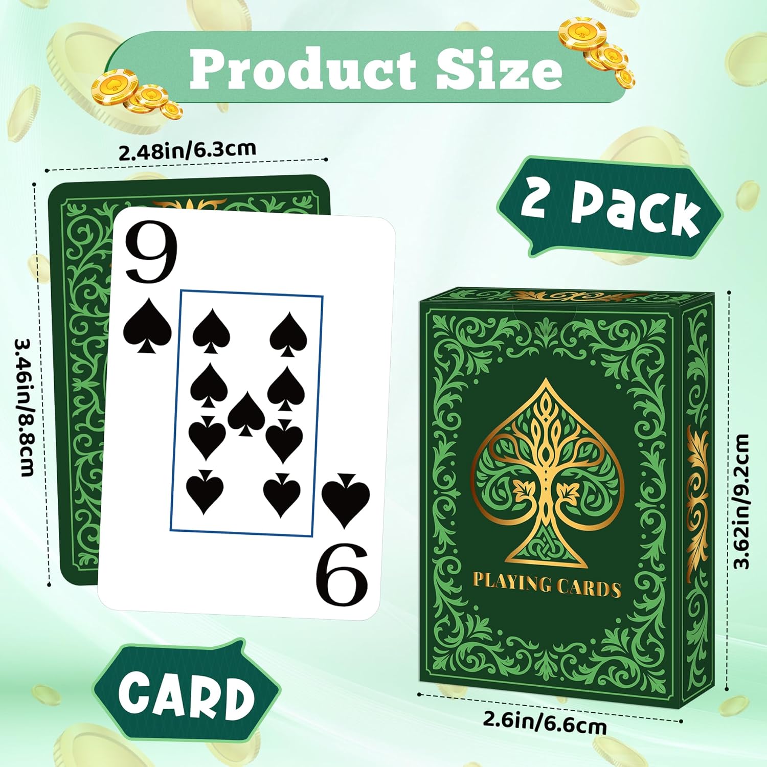 2 Pack Playing Cards | Large P - Graded Card Display avis et prix