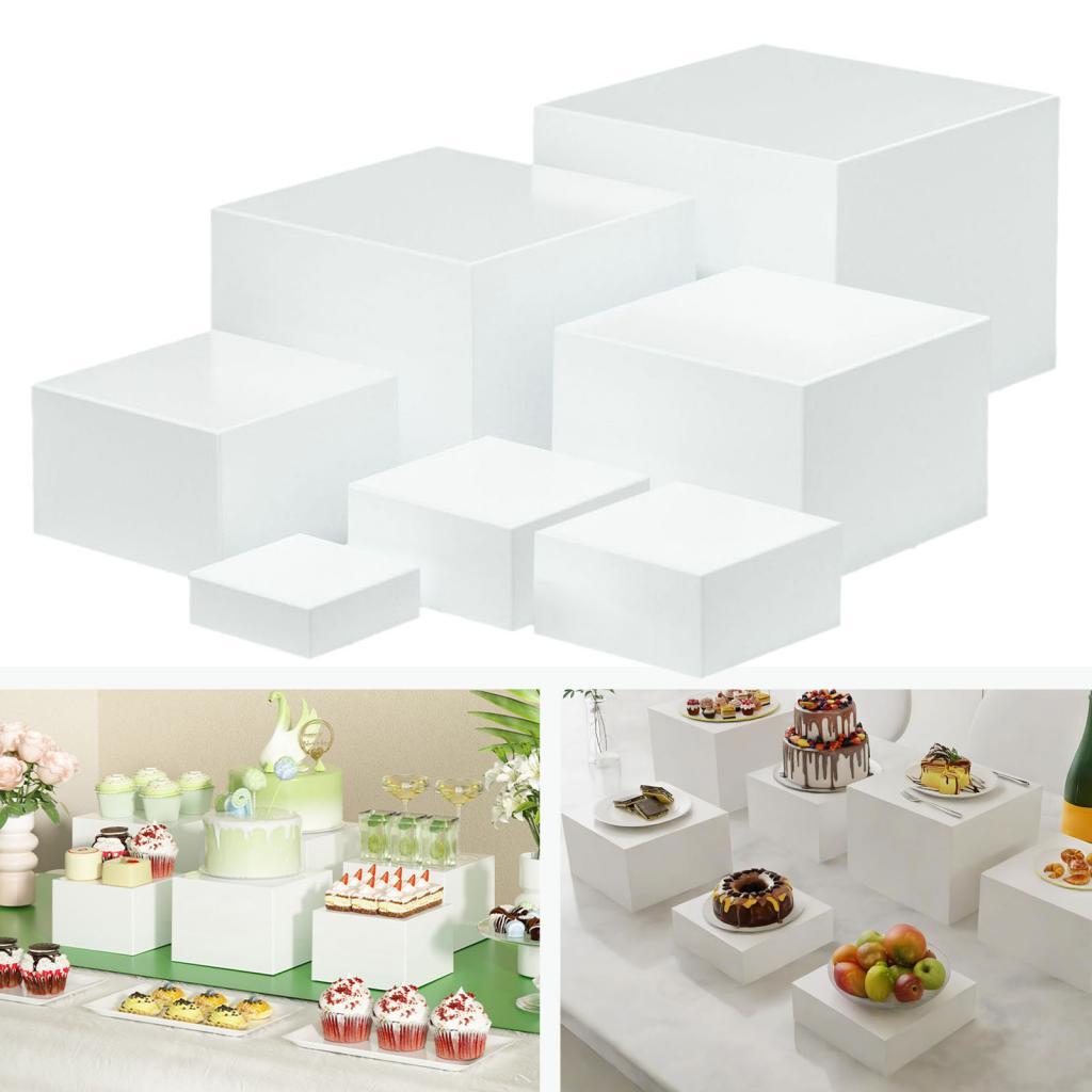 7 Pieces Acrylic Cube Display  - Display Risers Set avis et prix