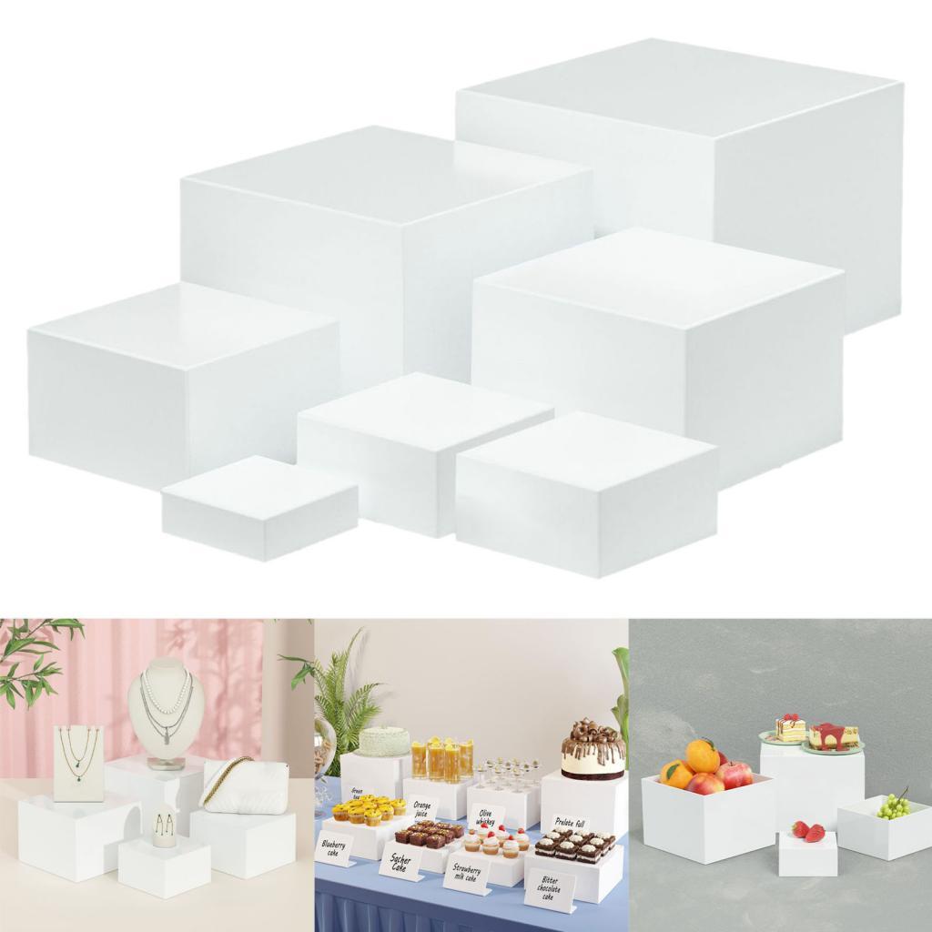 7 Pieces Acrylic Cube Display  - Display Risers Set avis et prix