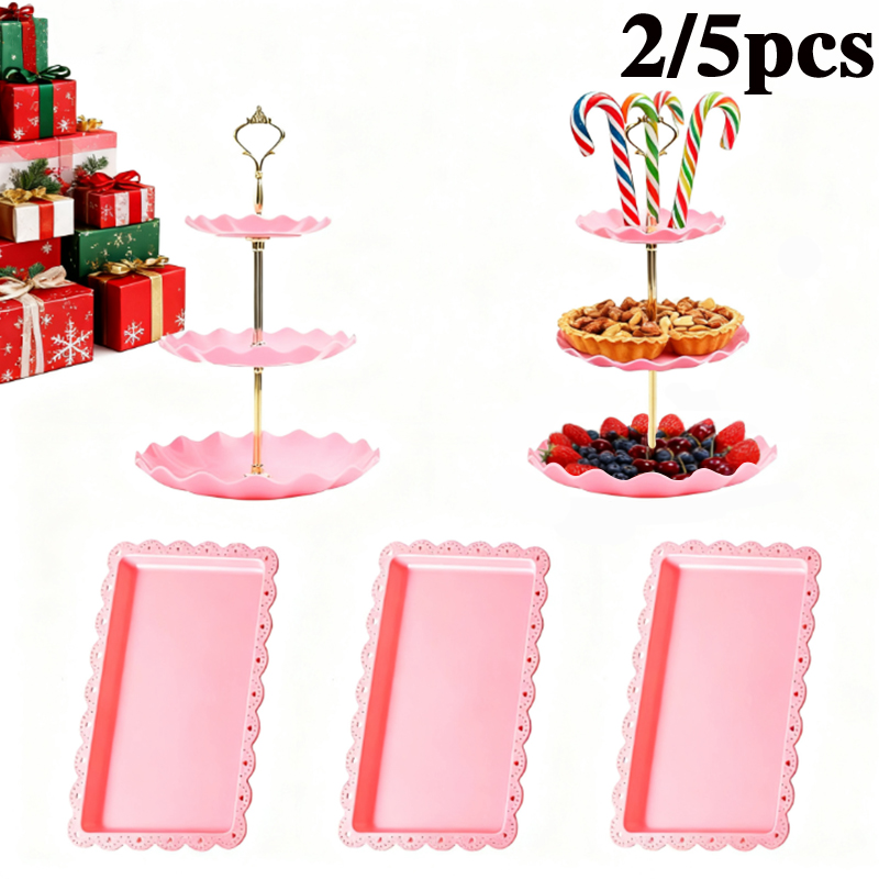 2/5pcs luxury pink cake rack d - Display Risers Set avis et prix
