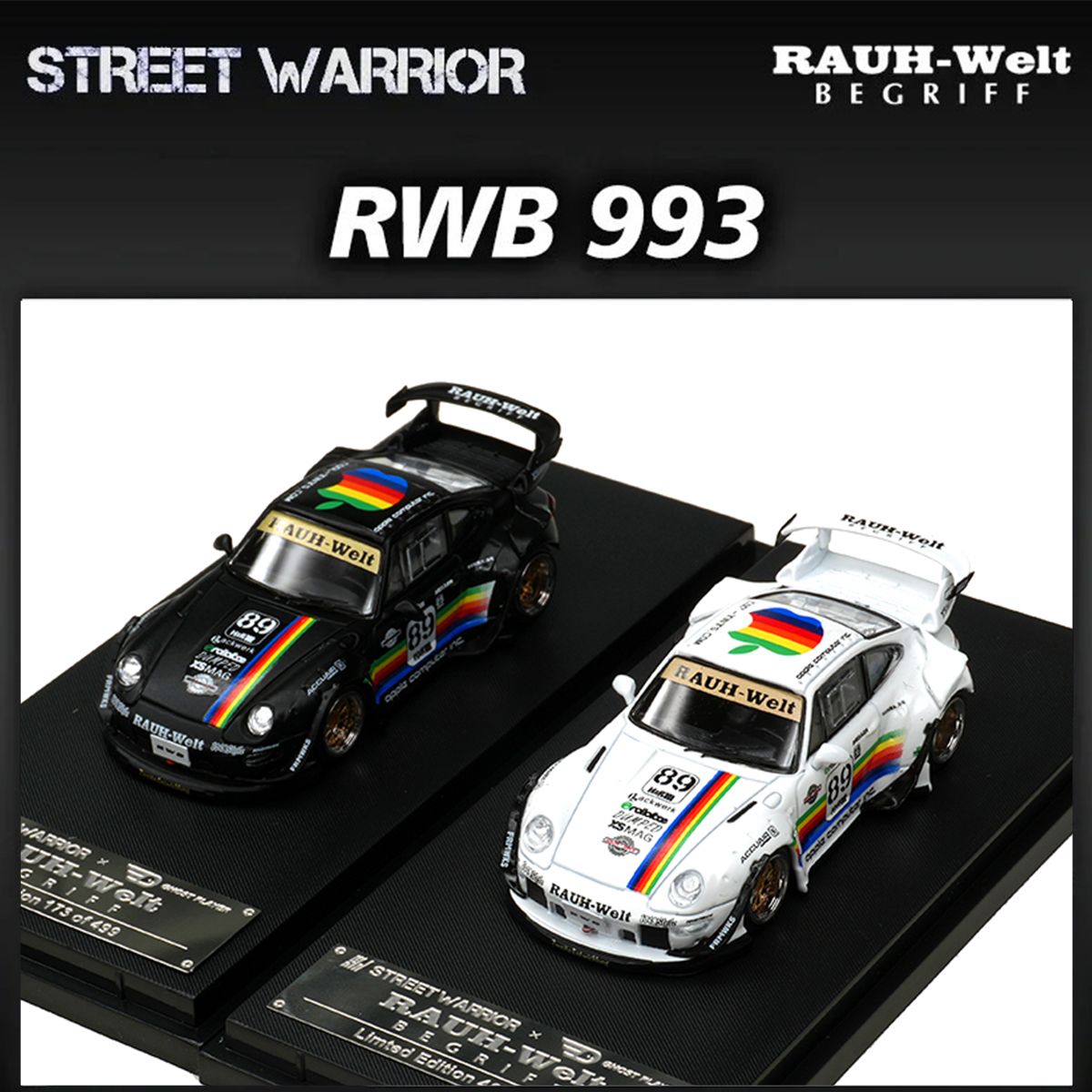 SW In Stock 1:64 RWB 993 Black - Die Cast Car 1 64 avis et prix
