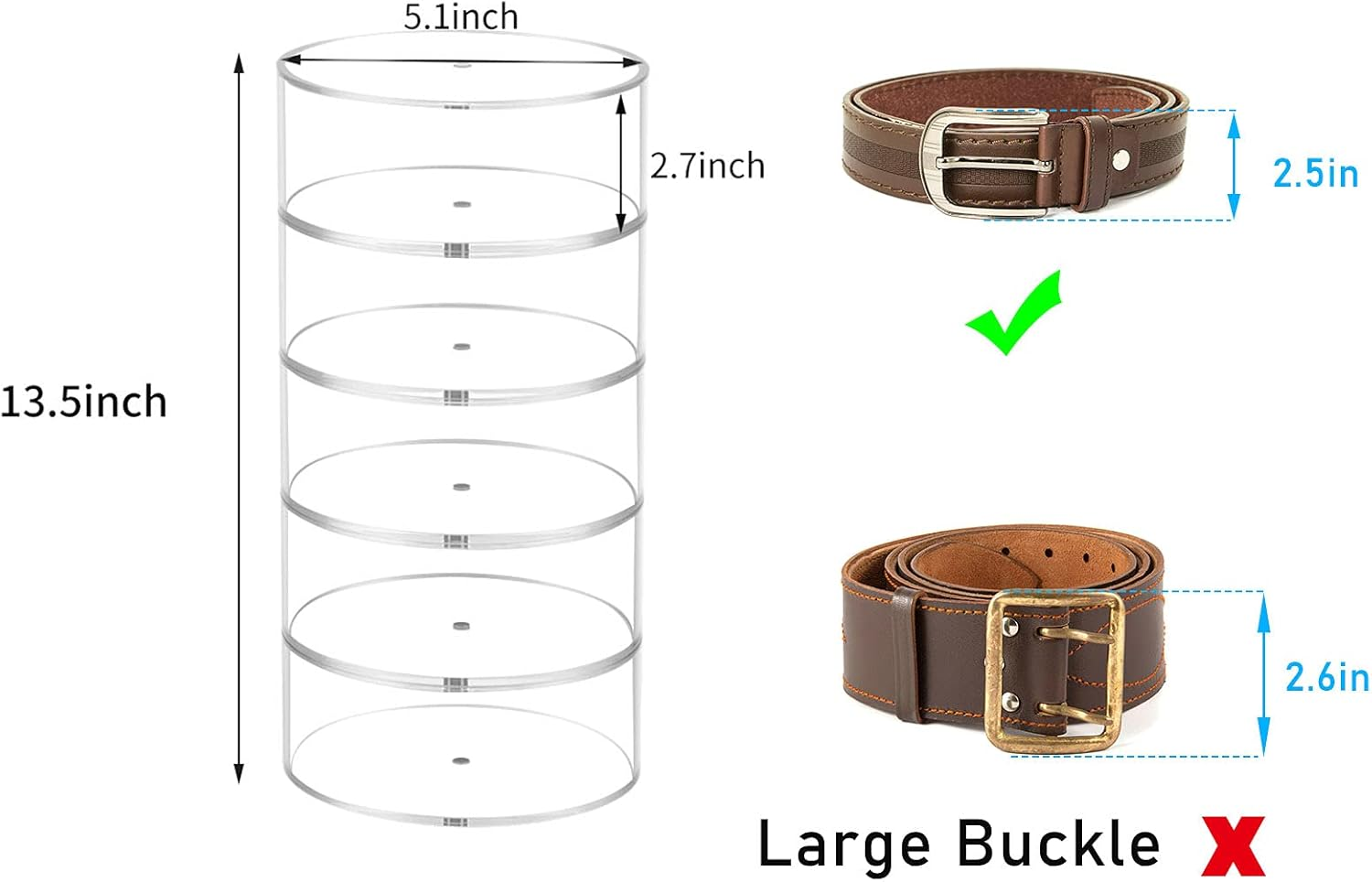 Belt Organizer, Acrylic Displa - Display Case Acrylic avis et prix
