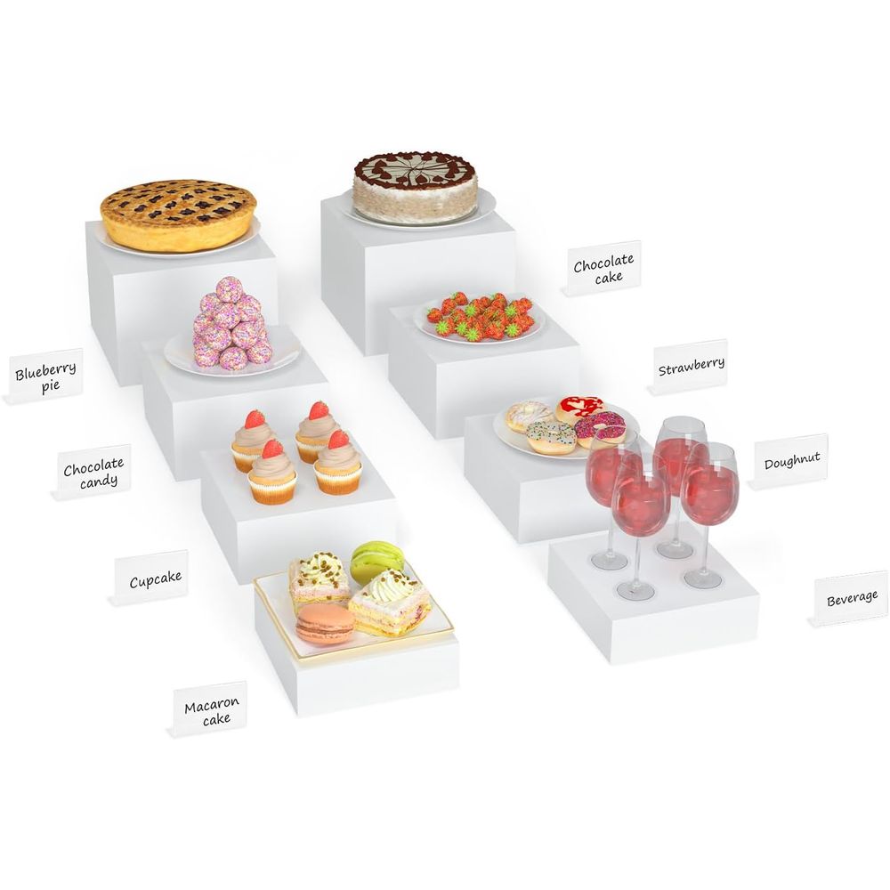 【8Pcs】 Buffet Risers,Dessert T - Display Risers Set avis et prix