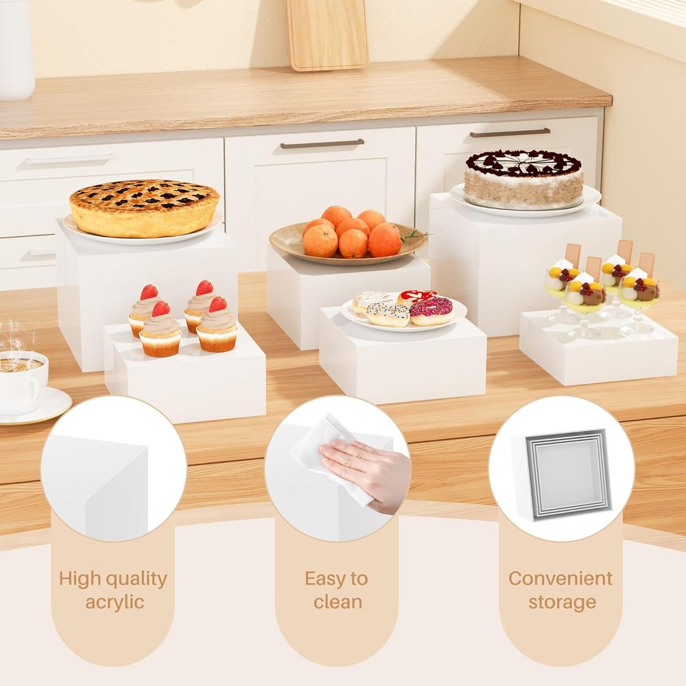 【8Pcs】 Buffet Risers,Dessert T - Display Risers Set avis et prix